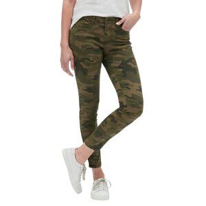 Gap Green Camo Skinny Jeans Denim Military Style Ankle Women's 29